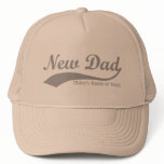 New Dad Hat, Personalised Baby's Name or Year