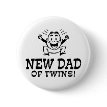 New Dad of Twins Buttons
