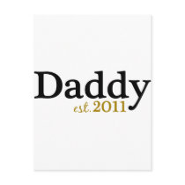 New Daddy est 2011 Postcards
