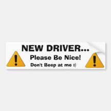 New Driver Bumper Sticker
