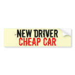 NEW DRIVER CHEAP CAR BUMPER STICKER