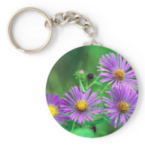 New England Aster Key Chain