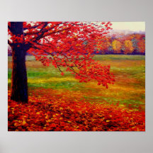 New England Autumn Field Print