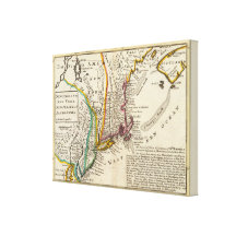 New England, New York, New Jersey and Pennsylvania Gallery Wrap Canvas