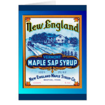 New England Vermont Maple Syrup Card