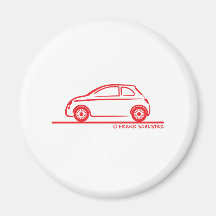 New Fiat 500 Cinquecento Magnets