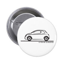 New Fiat 500 Cinquecento Pinback Button