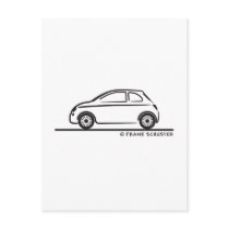 New Fiat 500 Cinquecento Post Card