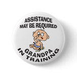 New Grandpa In Training Gift buttons
