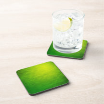 New Green Fractal-effect Cork-backed Eco Coasters