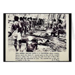 New Guinea Natives Carry U.S. Wounded Greeting Cards