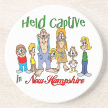 New Hampshire Funny Trailer Park Sandstone Coaster
