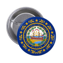 New Hampshire State Flag Buttons