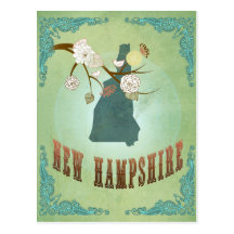 New Hampshire State Map – Green Postcards