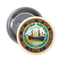 New Hampshire State Seal Pinback Button