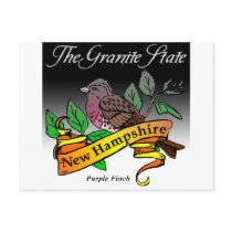 New Hampshire The Granite State w/ Bird Post Card