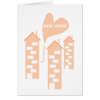 New Home love heart illustration of flats add text