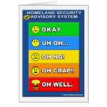 New Homeland Security Advisory System Greeting Cards