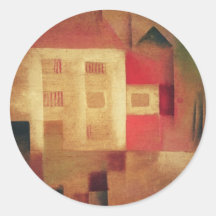 New House In The Suburbs Round Sticker
