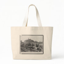 New Immigrants Landing at Ellis Island New York Tote Bags