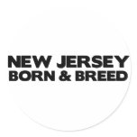 New Jersey-Born & Breed Round Stickers
