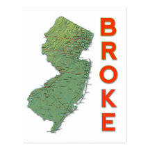 New Jersey - Broke Postcard