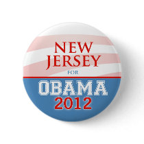 NEW JERSEY for Obama 2012 Pin