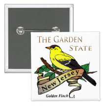 New Jersey Garden State Golden Finch Pin