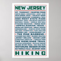 New Jersey Hiking Trails Poster