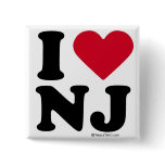 NEW JERSEY - "I LOVE NJ" "I LOVE NEW JERSEY"  buttons