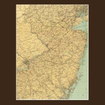 New Jersey Map postcards