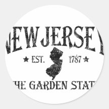 New Jersey Round Sticker