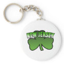 New Jersey Shamrock Keychain