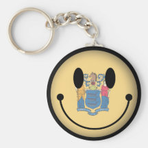 New Jersey Smiley Keychains