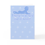 New Kid in Town Baby Announcements BLUE Greeting Cards