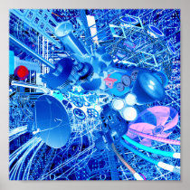 New Mech Blue posters