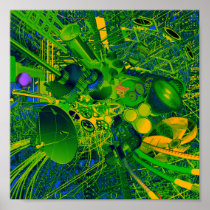 New Mech Green posters