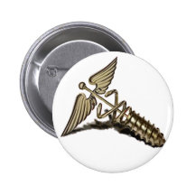 New Medical Symbol Pinback Button