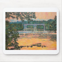 New Memorial Bridge at Dusk Mouse Pad