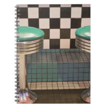 New Mexico, Albuquerque. The 66 Diner along Spiral Note Book