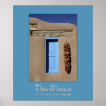 New Mexico Blue Window Poster