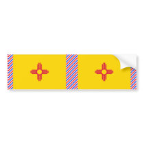 New Mexico Flag Bumper Sticker