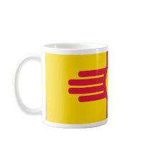 New Mexico Flag Map Coffee Mug