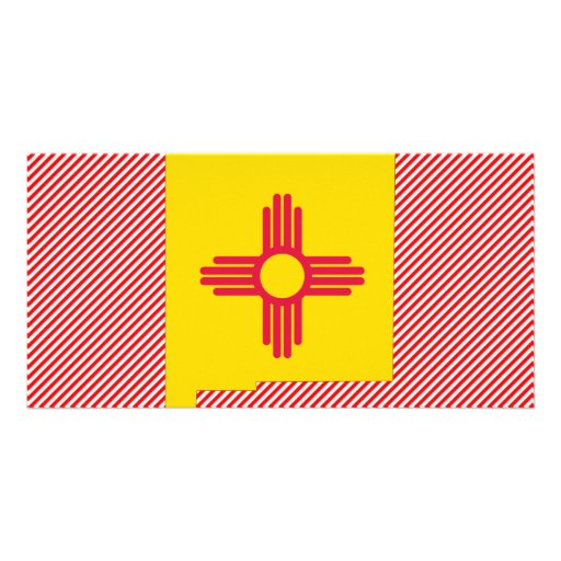 New Mexico Flag Map Picture Card