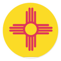 New Mexico Flag Map Sticker
