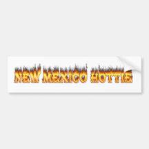 New Mexico hottie fire and flames Bumper Sticker