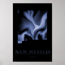 New Mexico Modern Map Poster