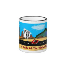 New Mexico - Route 66 Panorama Coffee Mugs
