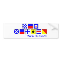 New Mexico spelled in nautical flag alphabet Bumper Stickers