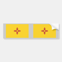 New Mexico State Flag Bumper Stickers